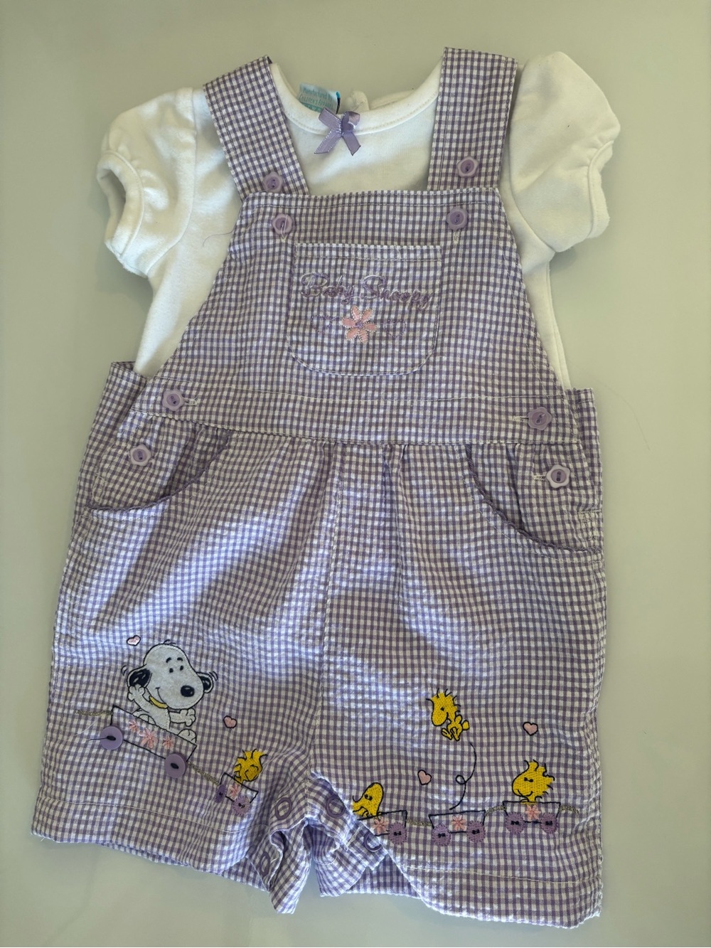 Baby Snoopy Shortalls Set